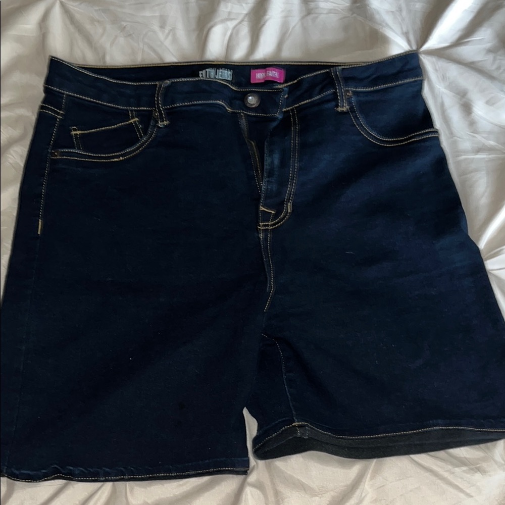 Dark Blue Denim Shorts